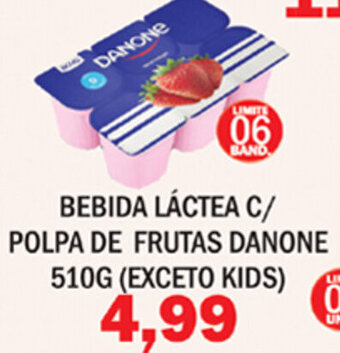 Supermercados Mendonça Bebida Lactea c/ Polpa de Frutas Danone 510g oferta