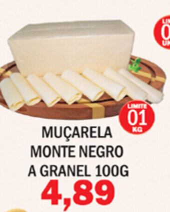 Mucarela Monte Negro fatiada a granel 100g