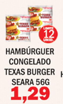 Supermercados Mendonça Hamburguer congelado Texas Burger Seara 56g oferta