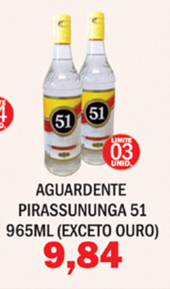 Supermercados Mendonça Aguardente Pirassununga 51 965ml oferta