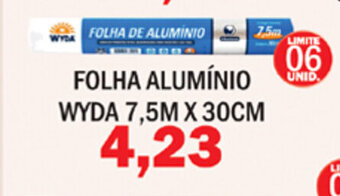 Folha Aluminio Wyda 7.5mx30cm