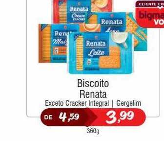 Big Mais Supermercados Biscoito renata oferta
