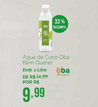 Oba Hortifruti Água de coco oba bem querer 33% desconto oferta