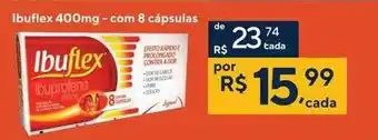 Drogaria Coop Ibuflex 400ml com 8 cápsulas oferta