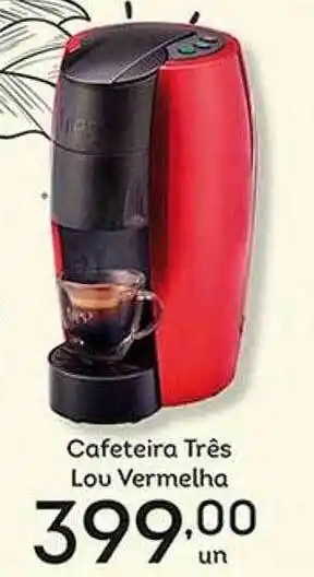 Cafeteira três lou vermelha