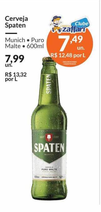 Zaffari Cerveja spaten oferta
