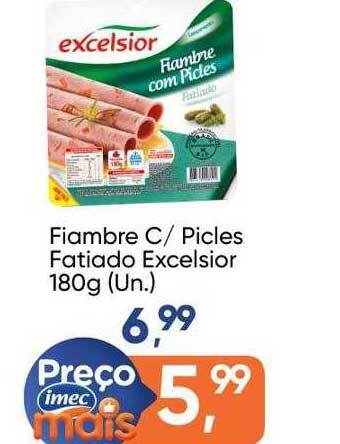 Imec Supermercados Fiambre c picles fatiado excelsior oferta