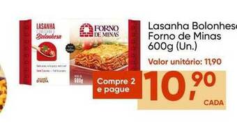 Imec Supermercados Lasanha bolonhesa forno de minas oferta