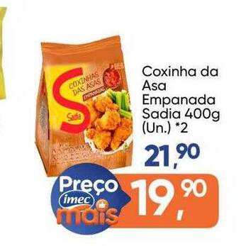 Imec Supermercados Coxinha da asa empanada sadia oferta