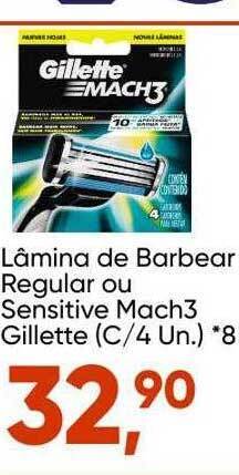 Imec Supermercados Lâmina de barbear regular ou sensitive mach3 gillette oferta