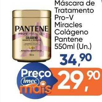Imec Supermercados Máscara de tratamento pro-v miracles colágeno pantene oferta