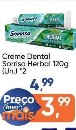 Imec Supermercados Creme dental sorriso herbal oferta
