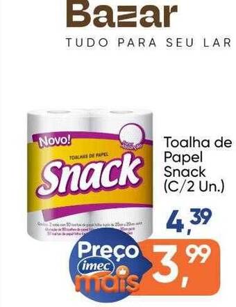 Imec Supermercados Toalha de papel snack oferta