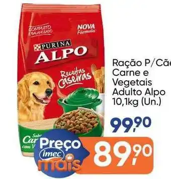 Imec Supermercados Ração p cães carne e vegetais adulto alpo oferta