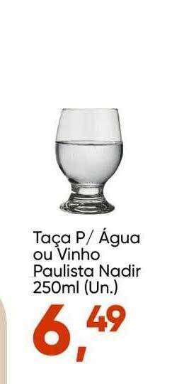Imec Supermercados Taça p agua ou vinho paulista nadir oferta