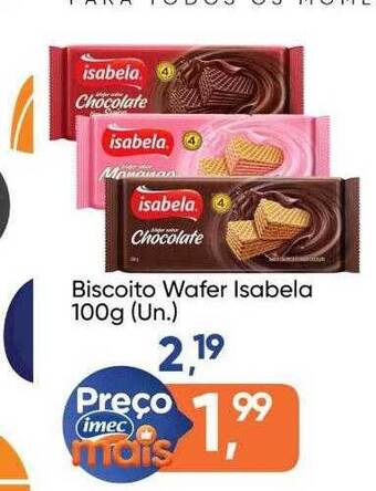 Imec Supermercados Biscoito wafer isabela oferta