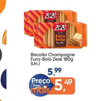 Imec Supermercados Biscoito champagne fura-bolo zezé oferta