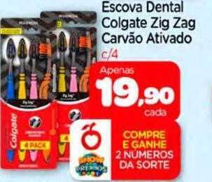 Nordestão Escova dental colgate zig zag carvão ativado oferta