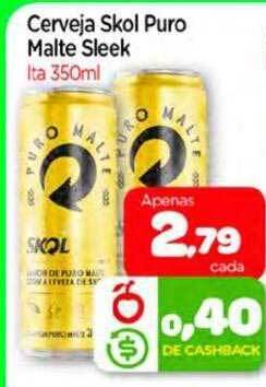 Nordestão Cerveja skol puro malte sleek oferta