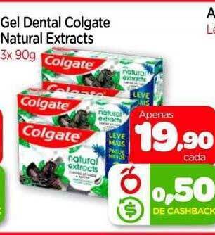 Nordestão Gel dental colgate natural extracts oferta