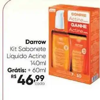Drogaria São Paulo Darrow kit sabonete liquido actine oferta