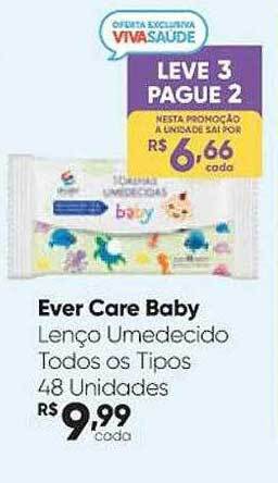 Drogaria São Paulo Ever care baby lenço umedecido oferta