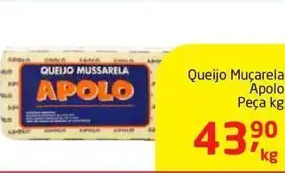 Tenda Atacado Queijo muçarela apolo peça kg oferta
