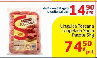 Tenda Atacado Linguiça toscana congelada sadia pacote 5kg oferta
