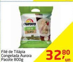 Tenda Atacado Filé de tilápia congelada aurora pacote 800g oferta