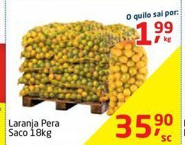 Tenda Atacado Laranja pera saco 18kg oferta