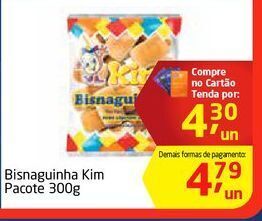 Tenda Atacado Bisnaguinha kim pacote 300g oferta