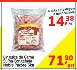 Tenda Atacado Linguiça de carne suína congelada nobre pacote 5kg oferta