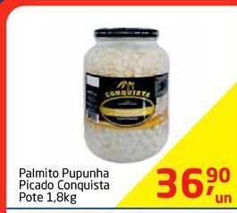 Tenda Atacado Palmito pupunha picado conquista pote 1,8kg oferta