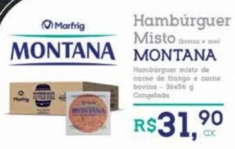 Tenda Atacado Hambúrguer misto montana caixa 36un x 56g c/u oferta