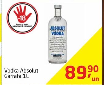 Tenda Atacado Vodka absolut garrafa 1l oferta