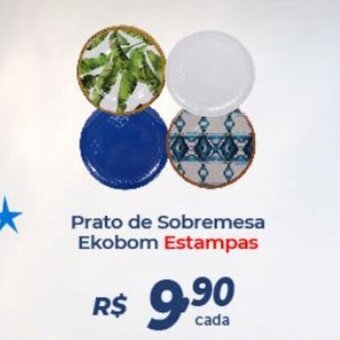 Atakarejo Prato de Sobremesa Ekobom Estampas oferta