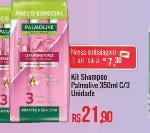 Mart Minas Kit shampoo palmolive 350ml c/3 unidade oferta