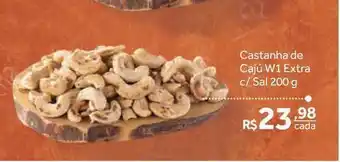 Castanha De Cajú W1 Extra C Sal 200g