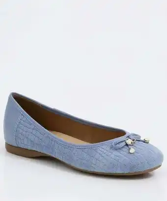 Sapatilha feminina textura croco bottero