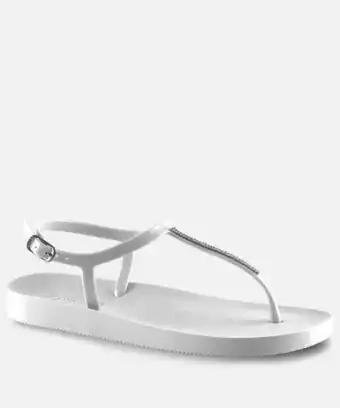 Marisa Sandália feminina rasteira strass via uno oferta