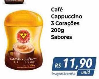 Hiper Moreira Café cappuccino 3 corações oferta
