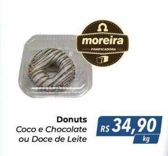 Hiper Moreira Donuts coco e chocolate ou doce de leite oferta