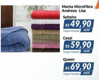 Hiper Moreira Manta microfibra andreza lisa oferta