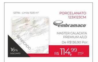 ABC da Construção Porcelanato 123x123cm embramaco oferta