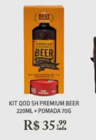 Kit qod sh premium beer + pomada