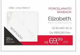 ABC da Construção Porcelanato 84x84 cm elizabeth oferta