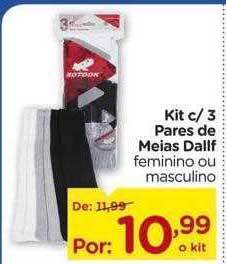 Carrefour Kit c 3 pares de meias dallf oferta