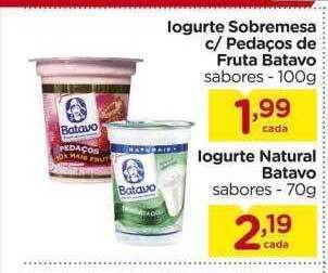 Carrefour Iogurte sobremesa c pedaços de fruta batavo iogurte natural batavo oferta