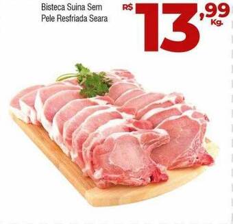 Brasão Supermercados Bisteca suina sem pele resfriada seara oferta