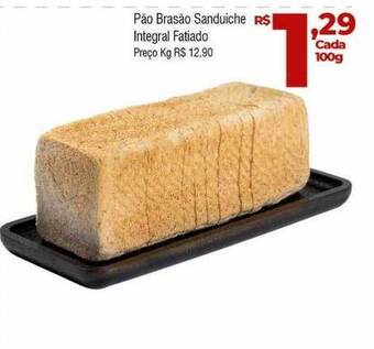 Brasão Supermercados Pão brasão sanduiche integral fatiado oferta
